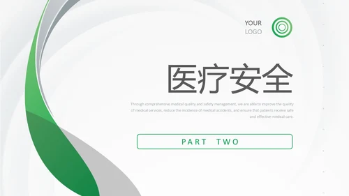 绿色简约风医护人员医疗质量与安全管理培训PPT