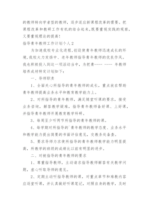 指导青年教师工作计划个人.docx