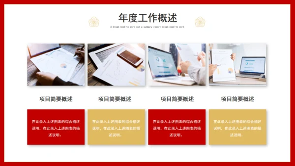 2022年虎年年终总结述职报告通用PPT模板