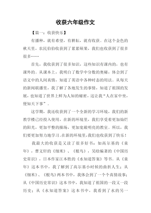 收获六年级作文.docx