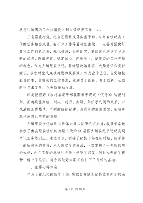 乡镇纪委书记培训心得体会范文.docx