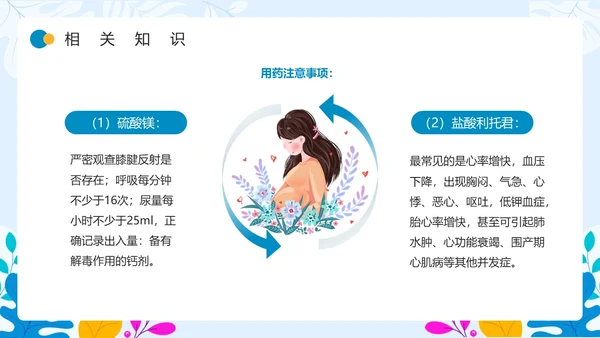 蓝色卡通风先兆早产护理查房PPT模板
