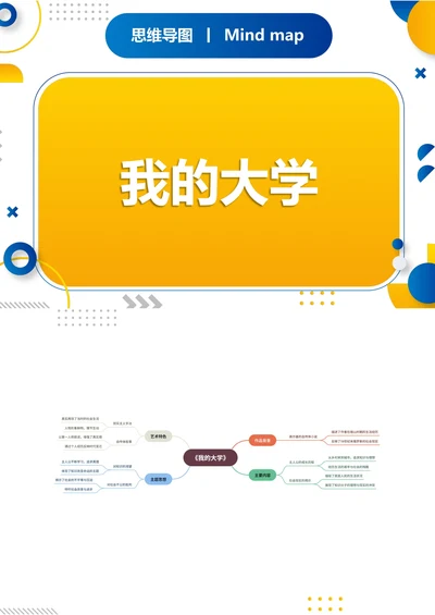 《我的大学》读书笔记思维导图