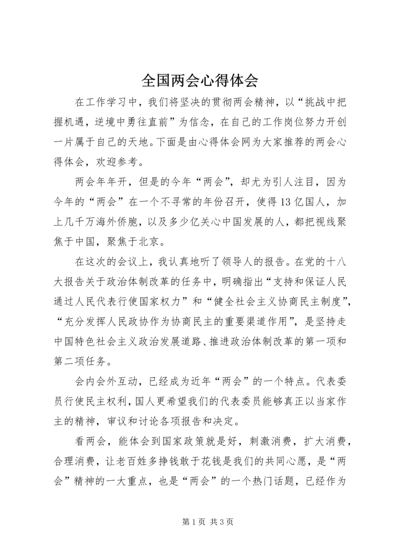 全国两会心得体会.docx