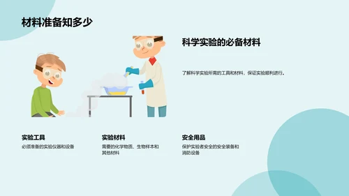 科学实验课概览PPT模板