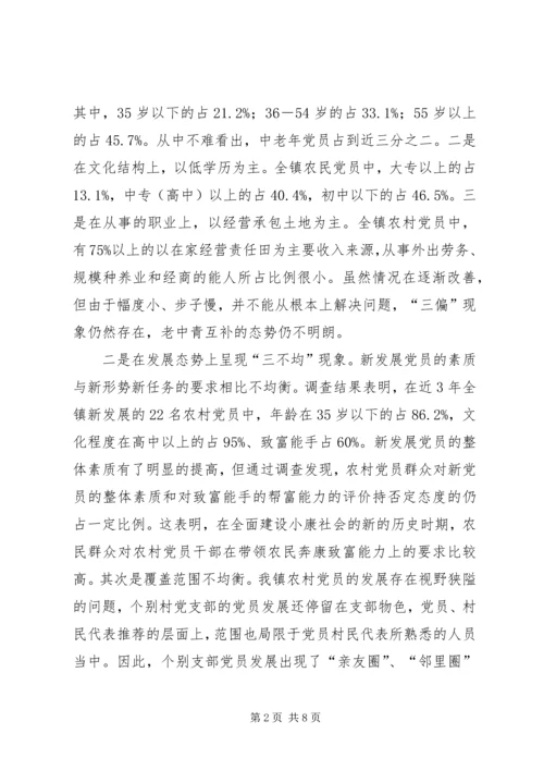当前农村发展党员工作存在的问题及对策.docx