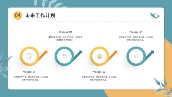 轻松休闲的工作总结通用PPT模版