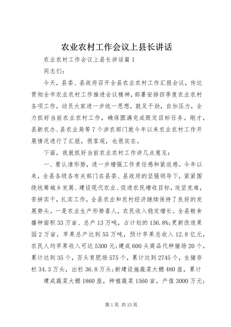 农业农村工作会议上县长讲话.docx