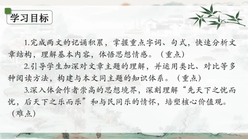 统编版语文九年级上册《岳阳楼记》《醉翁亭记》整合复习课件
