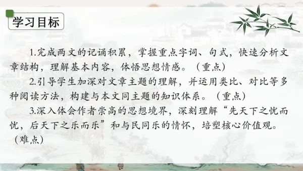 统编版语文九年级上册《岳阳楼记》《醉翁亭记》整合复习课件