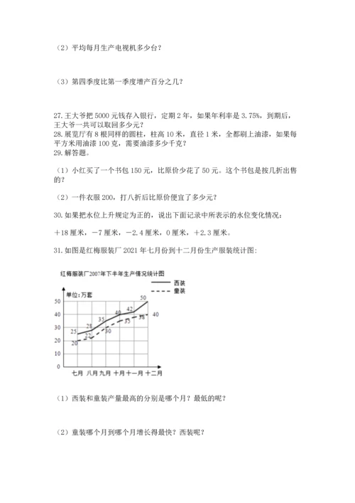 六年级小升初数学应用题50道必考.docx