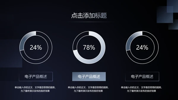 聚合黑色商务风产品发布会PPT模板