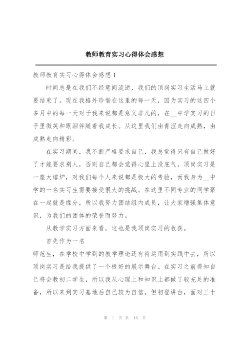 教师教育实习心得体会感想.docx