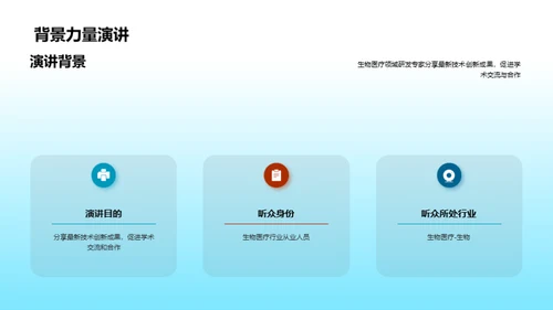 科技风生物医疗总结汇报PPT模板