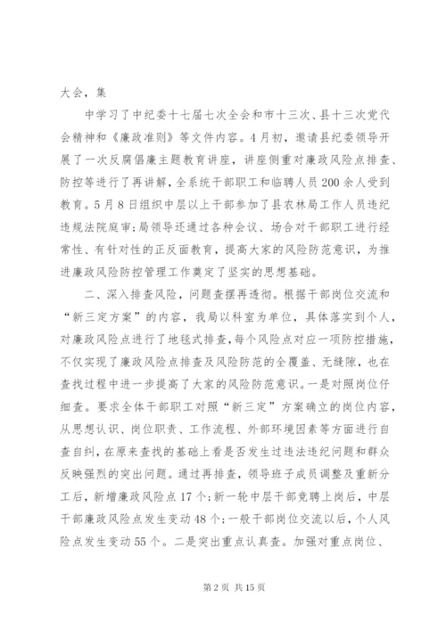 廉洁风险防控自查报告.docx