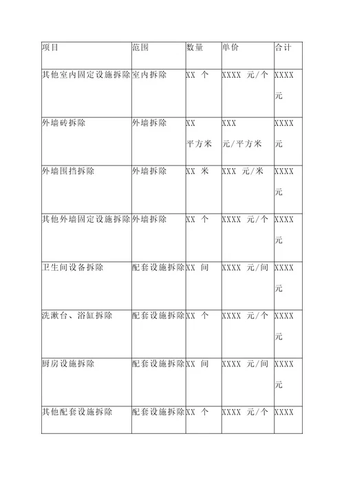 杭州酒店拆除报价单