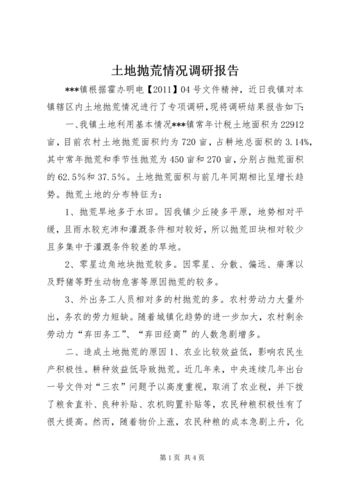 土地抛荒情况调研报告 (2).docx