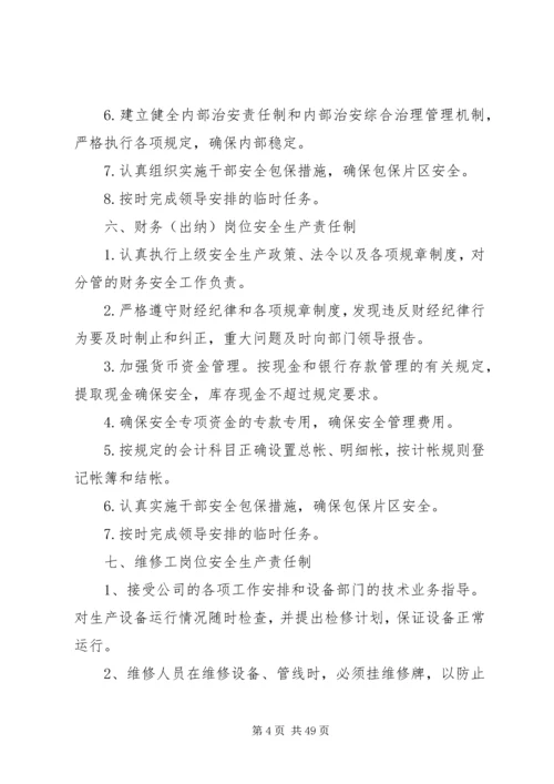 公司各级人员岗位安全生产责任制 (2).docx