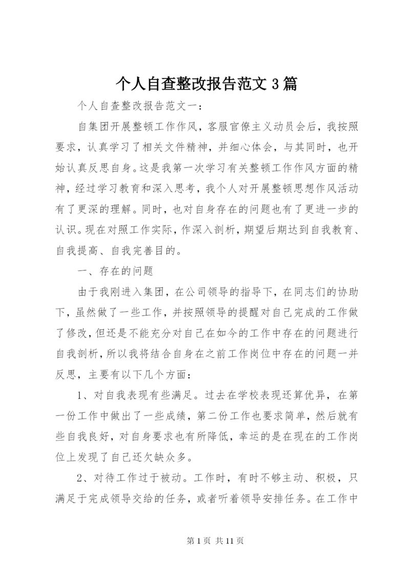 个人自查整改报告范文3篇.docx