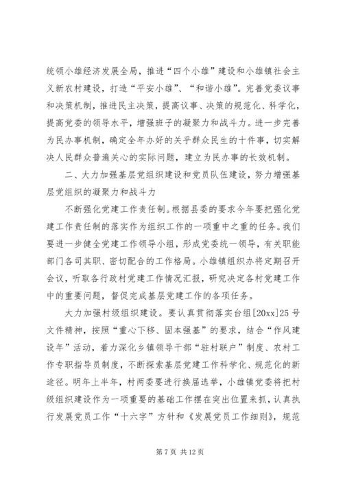乡镇组织工作计划.docx