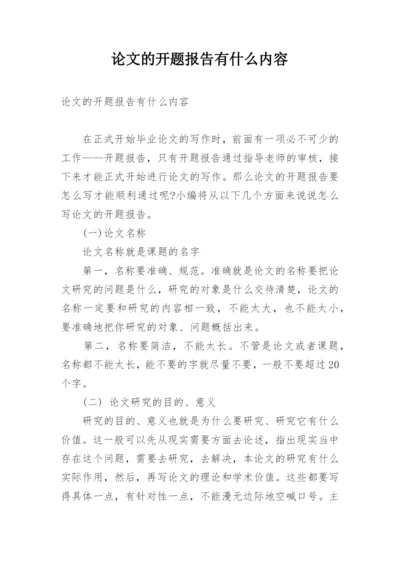 论文的开题报告有什么内容.docx