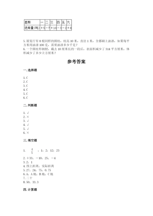 人教版六年级下册数学期末测试卷含解析答案.docx