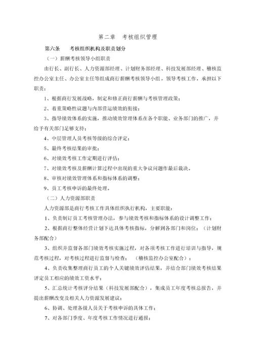 商业银行绩效考核管理方法.docx