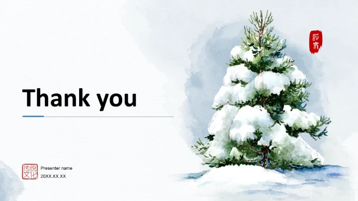 二十四节气大雪PPT主题