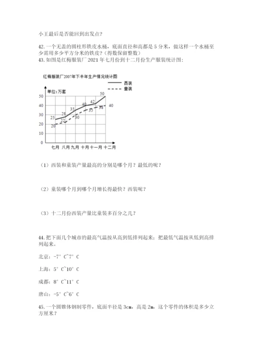 六年级小升初数学解决问题50道（典型题）.docx
