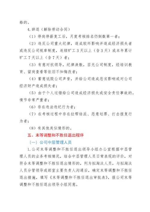 关于建立企业干部职工末等调整和不胜任退出机制的实施方案.docx