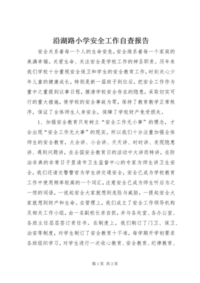 沿湖路小学安全工作自查报告.docx