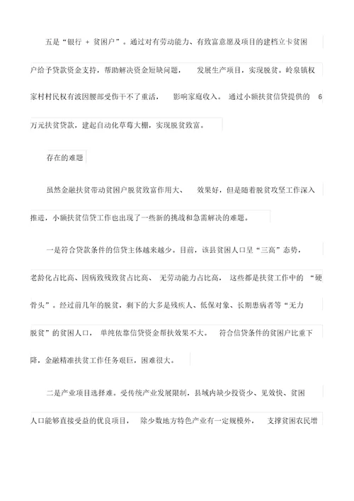 心得体会：小额扶贫信贷机制的探索实践最新