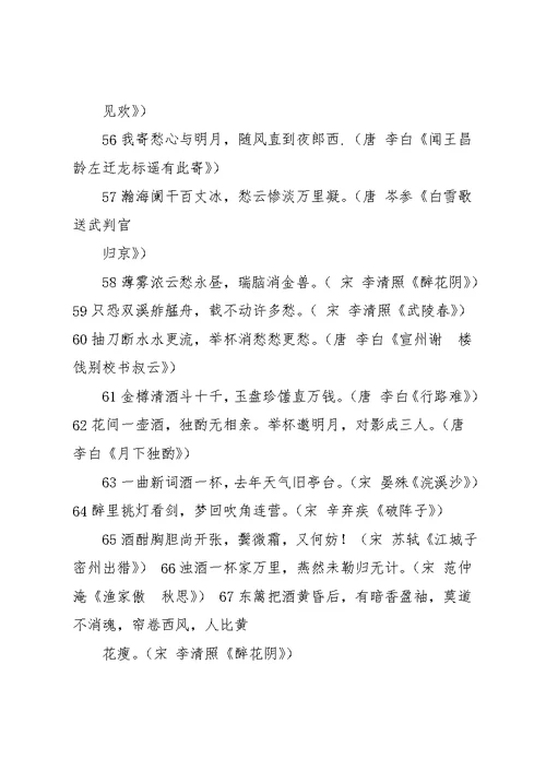 初中古诗词名言警句大全(共31页)