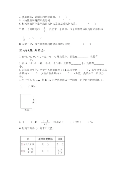 青岛版六年级数学下册期末测试题精品【综合题】.docx