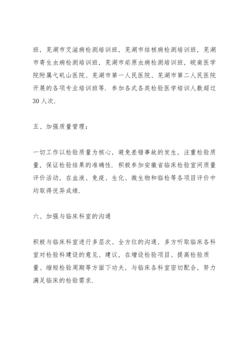 检验师个人工作总结5篇.docx