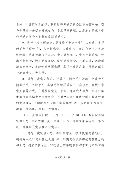 群众路线整顿四风活动实施方案.docx