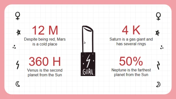 女孩力量卡通人物通用PPT模板
