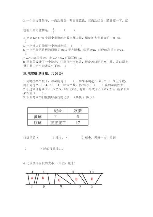 小学五年级上册数学期末测试卷附完整答案【名校卷】.docx