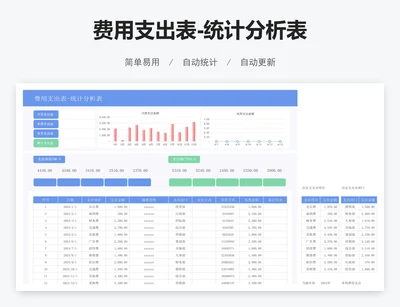 费用支出表-统计分析表