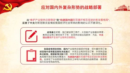构新中国成立内国际双循环相互促进的新发展格局PPT