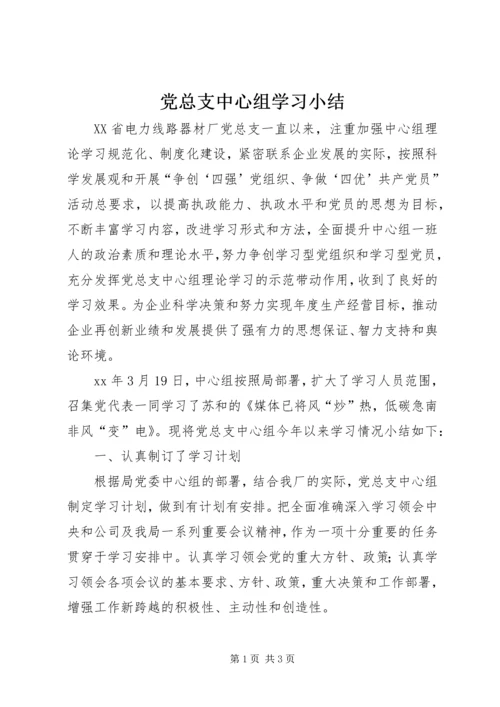 党总支中心组学习小结.docx