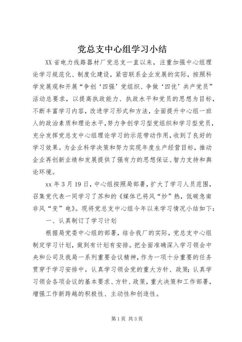 党总支中心组学习小结.docx