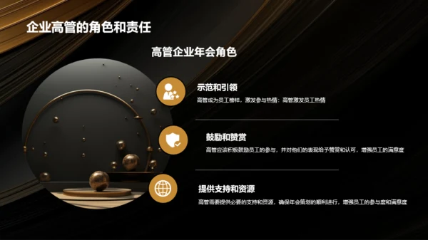 黑金奢华时尚企业年会策划PPT