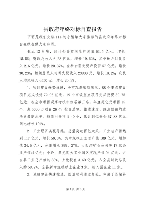 县政府年终对标自查报告 (2).docx