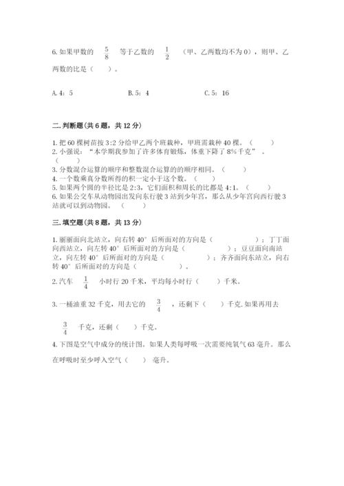 小学六年级数学上册期末卷附参考答案（满分必刷）.docx