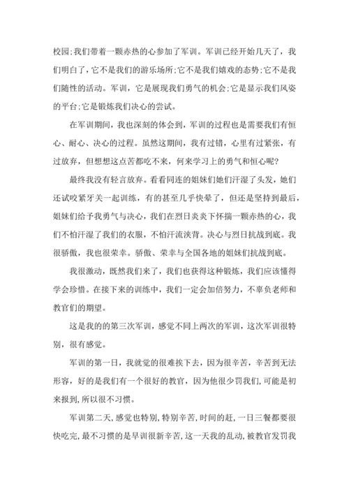 军训心得大学新生感想800字20225篇.docx