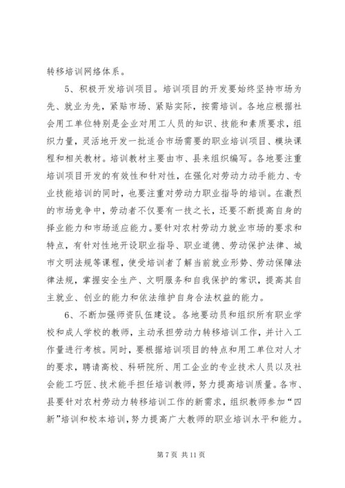 在全省农村劳动力转移培训工作座谈会结束时的讲话 (3).docx