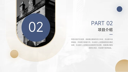 蓝金高端商业计划书PPT模板
