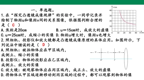 人教版第五章透镜及其应用第3节凸透镜成像的规律 课件(共22张PPT)