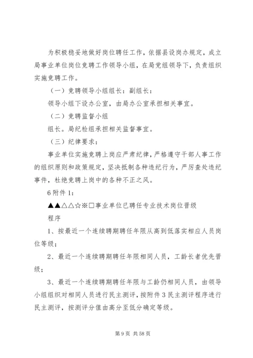 事业单位岗位竞聘上岗方案.docx